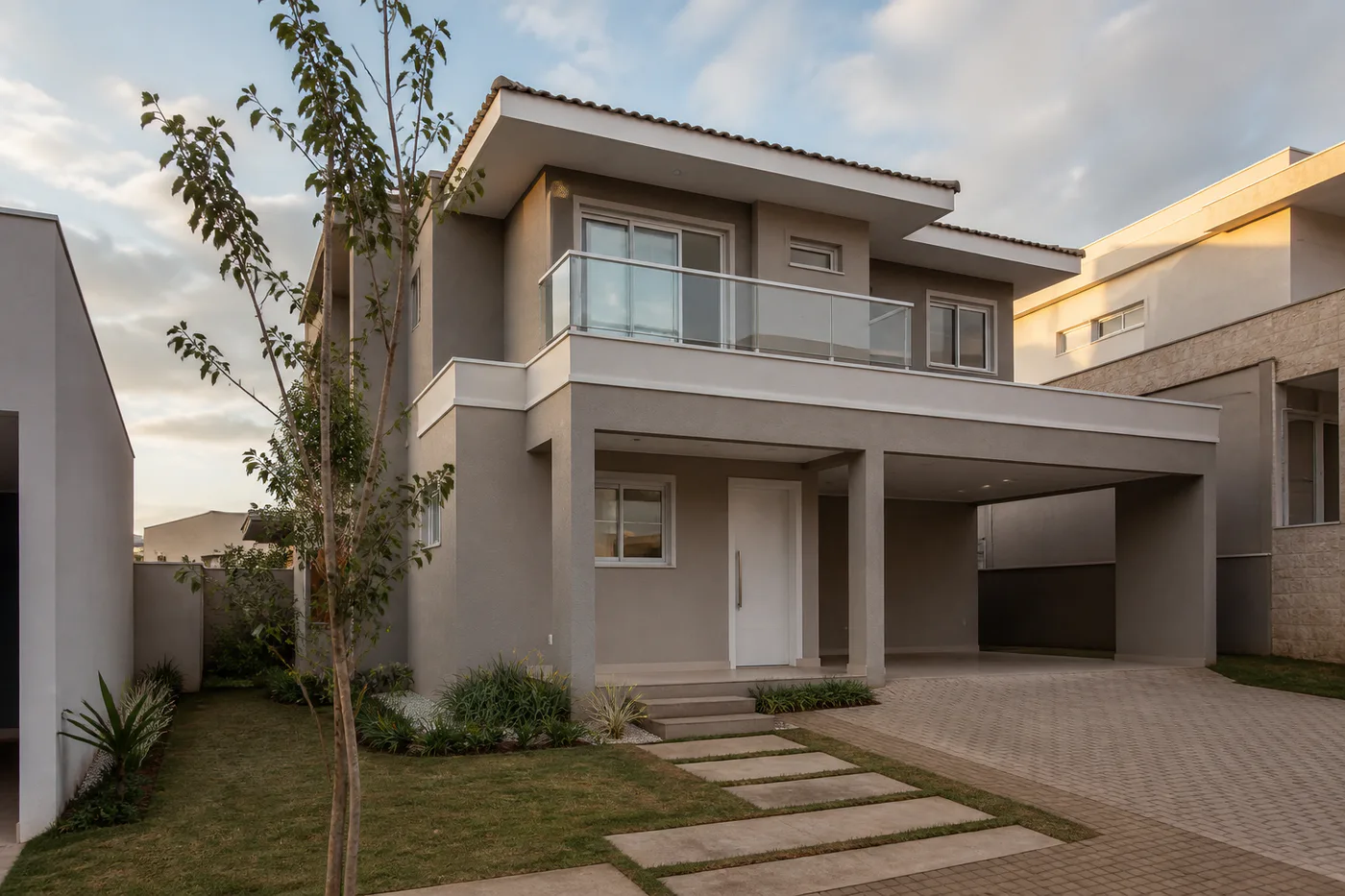 Imóvel residencial contemporâneo representando o patrimônio adquirido